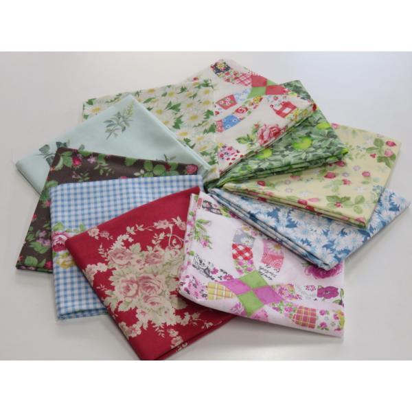 YUWAオリジナルプリント カットクロス10枚セット E 約50×35cm お試し