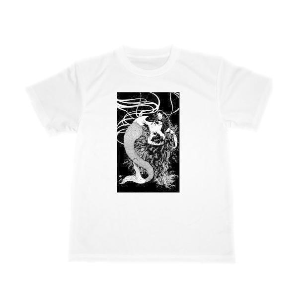 水島 爾保布 ドライ Tシャツ 名画 絵画 挿絵 アート グッズ 人魚の嘆き 谷崎潤一郎 1