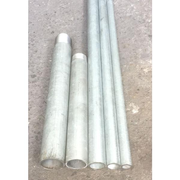 ☆ガス管 5点セット◆ 白ガス管 JFE-SGP 15A(1/2B) 1.5m(1500mm) ねじ切り無し ※片ネジが切れ