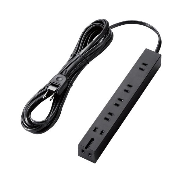 他サイト： エレコム 回転機能タップ/6個口(内3ピン1)/5m/ブラック T-KF01-2650BKの商品画像