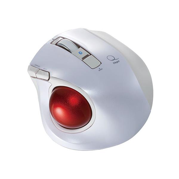 他サイト： Digio デジオ 小型Bluetooth 静音5ボタントラックボール ホワイト MUS-TBLF134Wの商品画像