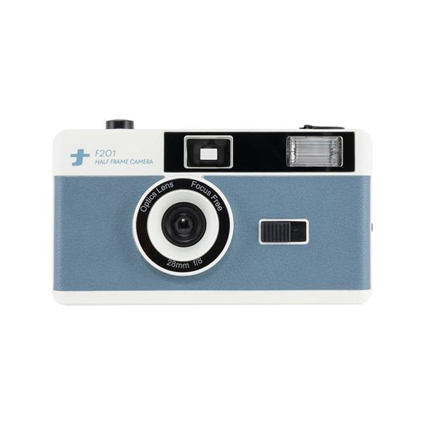 ナカバヤシ フィルムナカメラ ハーフ 通常フィルムの倍の枚数撮影可能なハーフフレームカメラ ブルー CAM-F201BL