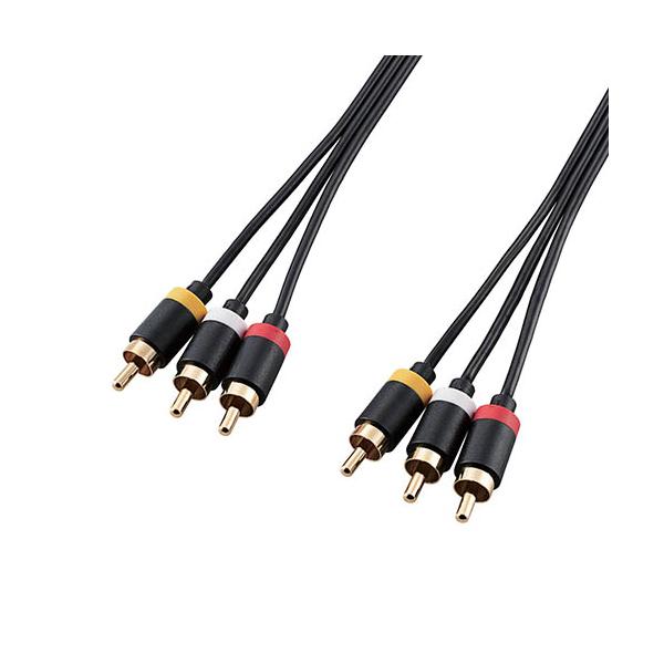 他サイト： エレコム AVケーブル/TV-ビデオデッキ用/RCAピンプラグ×3-RCAピンプラグ×3/2.0m DH-WRYN20の商品画像