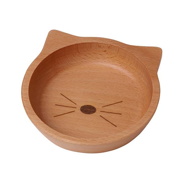 ヤマコー てまひま工房 アニマル小皿 かわいい動物型の木製プレート animal plate ねこ yamaco78682