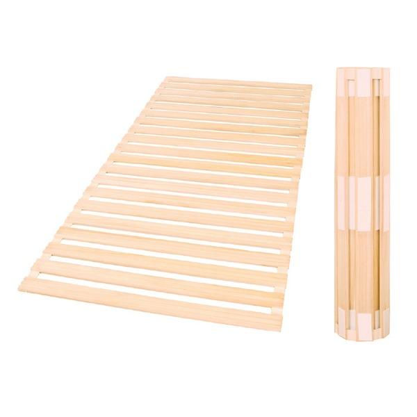 桐すのこ/寝具用すのこ 単品 〔シングルサイズ〕 ロール式 コンパクト収納 日本製