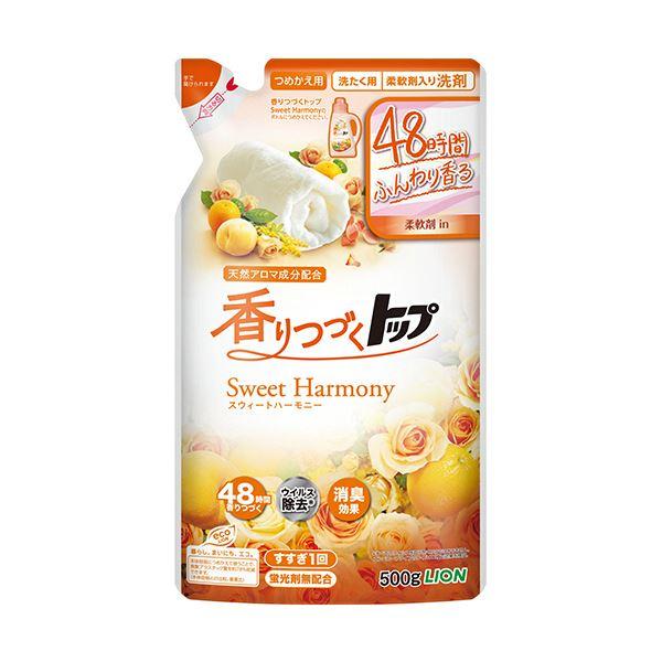 （まとめ） ライオン香りつづくトップ スウィートハーモニー つめかえ用 500g 1個 〔×5セット〕