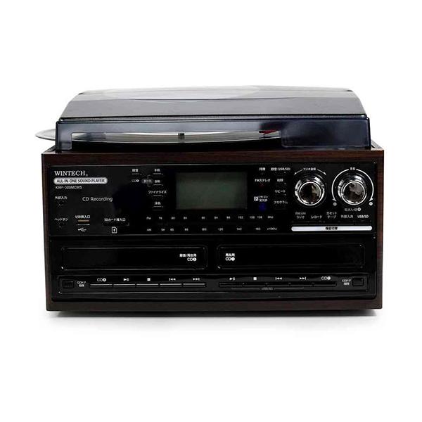 WINTECH スピーカー搭載ダブルCD(書込対応)マルチオーディオプレーヤー