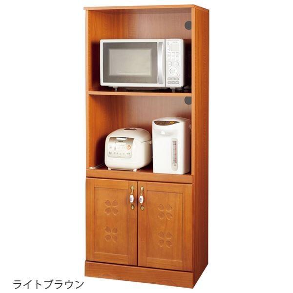 ライトブラウン 木製 幅60cm 家電収納型 キッチン収納シリーズ かわいい 食器収納棚 台所収納 台所収納 Ds 通販ステーション 桐材 食器棚 レンジ台 取っ手 キャスター付き 正規品