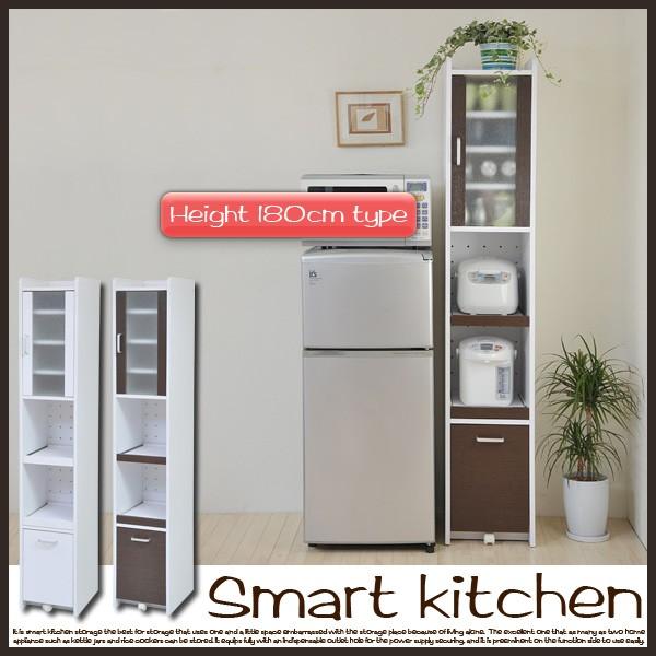 キッチン 食器棚 レンジ台 隙間収納 扉付 すきま ミニ 家電収納棚 キッチン収納 食器棚 キッチン家電収納 コンパクト 棚 スリム 180 幅30 家電ラック 収納 ラック 高さ 扉付 キッチンラック Fkc 0533 通販ステーション