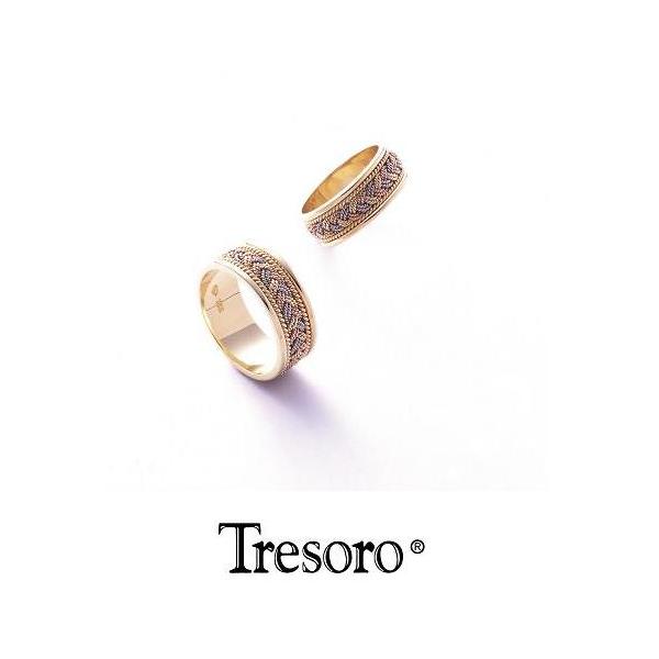 送料無料 結婚指輪 MARRIGE RING Tresoro Three-color gold crochet  