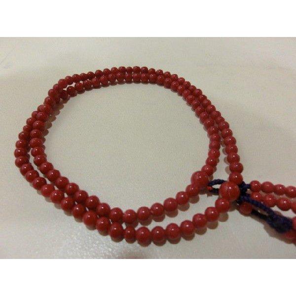 送料込み 最高クラス 赤珊瑚念珠(地中海産）4.0〜6.5mm : Aqua