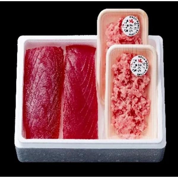父の日 お中元 もちもち生まぐろとまぐろたたきの贅沢３人前セット 紀州勝浦 生マグロ 新鮮 まぐろ柵 酒の肴 贅沢 本マグロ丼 マグロ丼 マグロの刺身 鮪の刺身
