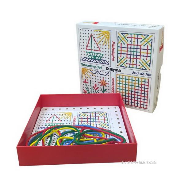 デュシマ社 ひもとおし ホワイトボード ひもでお絵かき 3歳〜 紙箱入り