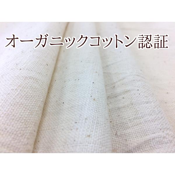 オーガニックコットン認証　インド綿　布　生地　生成　２×２