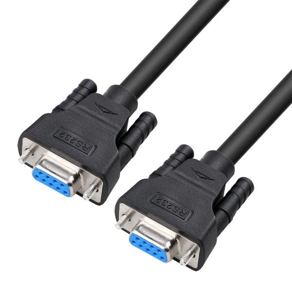 DTECH RS232C シリアルケーブル D-Sub9ピンメス- D-Sub9ピンメス ストレートケーブル 2m
