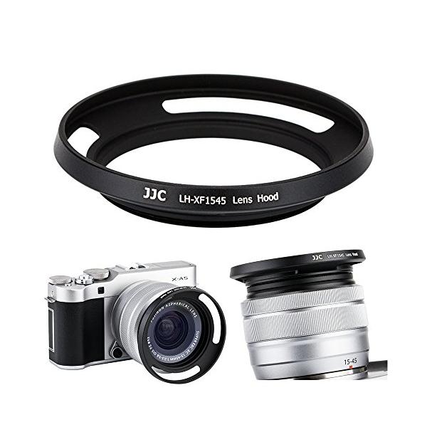 JJC メタル レンズフード ねじ込む式 富士フィルム Fujifilm Fujinon XC 15-45mm F3.5-5.6 OIS PZ レンズ