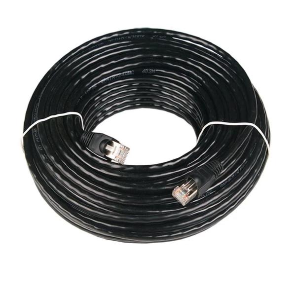 80m CAT5e 屋外仕様 2重被覆 LANケーブル 屋外用 POE対応 ランケーブル 難燃性 耐候性 高耐久 専用ピン付