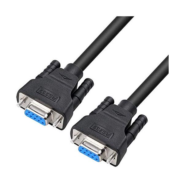 DTECH RS232C シリアルケーブル 1.5m クロスケーブル メス-メス