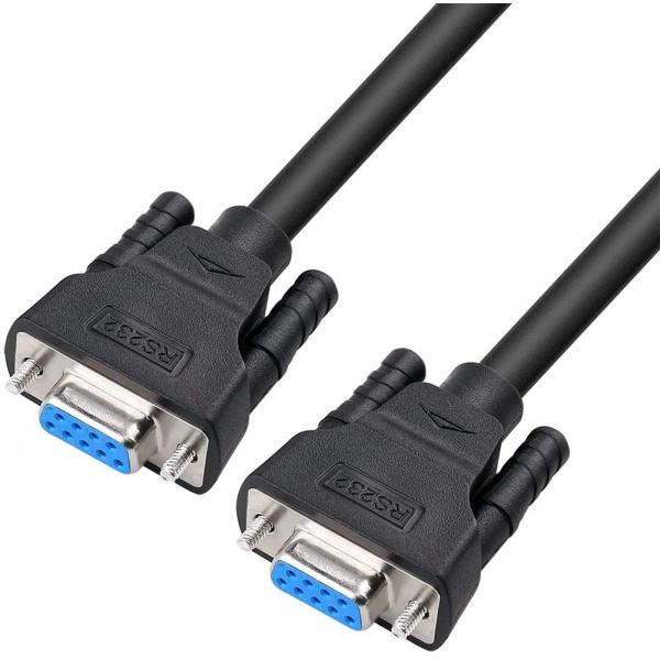 DTECH RS232C シリアル ケーブル 5m クロスケーブル ヌルモデムケーブル D-Sub9ピン メス - D-Sub9ピン メス DB9 N