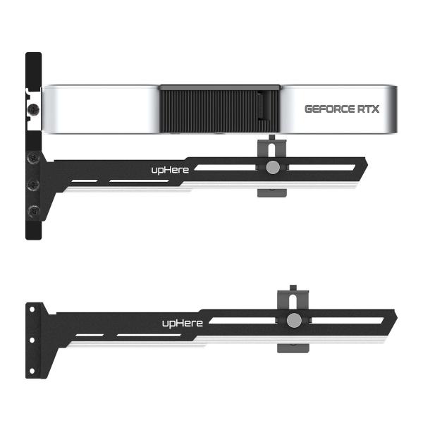 upHere 汎用ビデオカードホルダー GPUブレースサポート グラフィックカードを固定する GPUを支える グラボ 支え棒 白&黒「G27654」