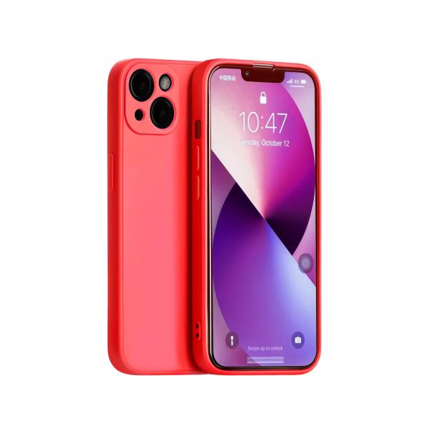 Panda Baby iPhone 13 Mini 用 シリコンケース レンズ全面保護 (レッド)