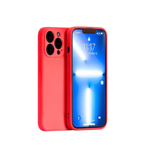 Panda Baby iPhone 13 Pro 用 シリコンケース レンズ全面保護 (レッド)