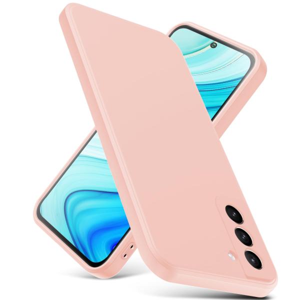 WACJOSD 対応 Galaxy S21 ケース 耐衝撃 シリコン TPU カバー かわいい 薄型 指紋防止 レンズ保護 磨り表面 ピンク