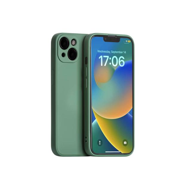 Panda Baby iPhone 14 Plus シリコンケース レンズ全面保護 (ミッドナイトグリーン)
