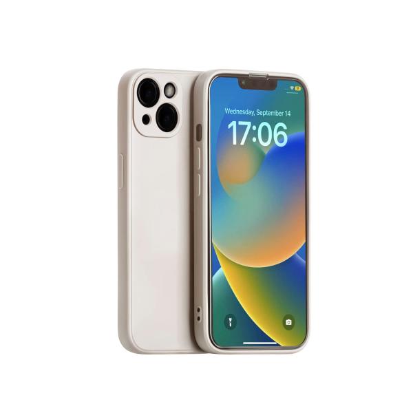 Panda Baby iPhone 14 シリコンケース レンズ全面保護 (ベージュ)