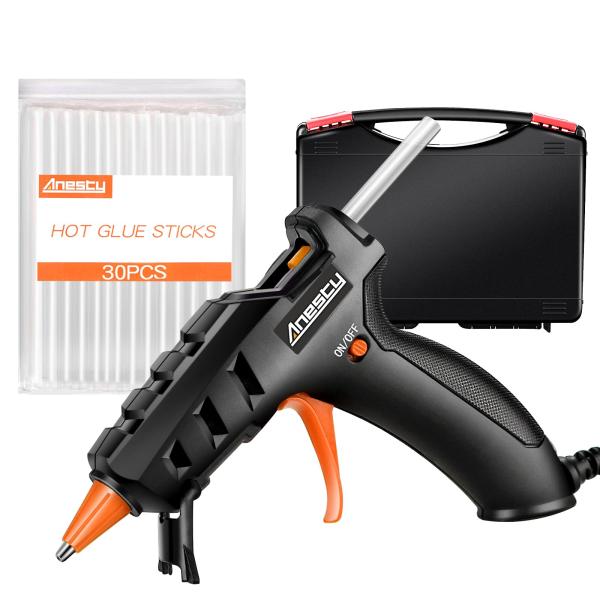 Anesty GG-02 グルーガン 90秒 加熱早い 50W 高温カつ安定 垂れない 手元でON・OFF出来 ホビー用グルーガン 強力 小型 超軽量