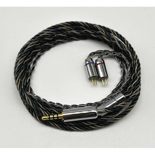 【JSHiFi-Vampire】リケーブル銀箔糸と銅混合 フラット交換ケーブル イヤホンアップグレードケーブル (2pin2.5mm)