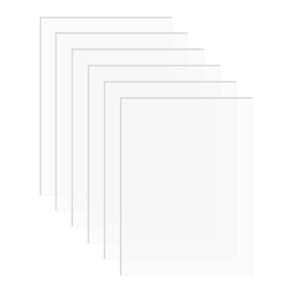 アクリル板 1mm A4サイズ 6枚セット DARENYI アクリル A4 透明プラスチック板 保護フィルム付き (297mm x 210mm)