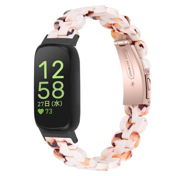 交換用ベルト For Fitbit Inspire 3 専用ベルト 交換用バンド 軽量 樹脂製 涼しくておしゃれ サイズ調整可能 簡単取り付け工具付き