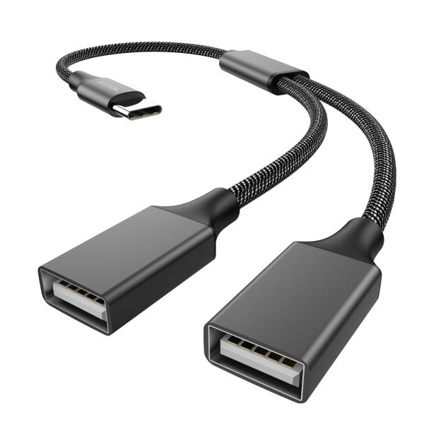 MOGOOD USB-C 分岐器 Type-C → 2×USB-A 2.0 変換アダプタ Thunderbolt 3 対応 OTG 充電 & データ伝
