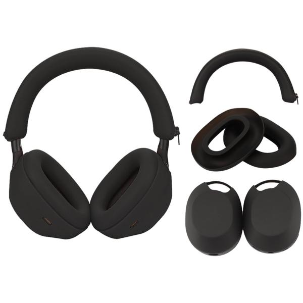 Adhiper Sony WH-1000XM5ヘッドフォン用 ケース カバー、WH-1000XM5 イヤーパッド カバー/イヤーカバー/ヘッドバンドカ