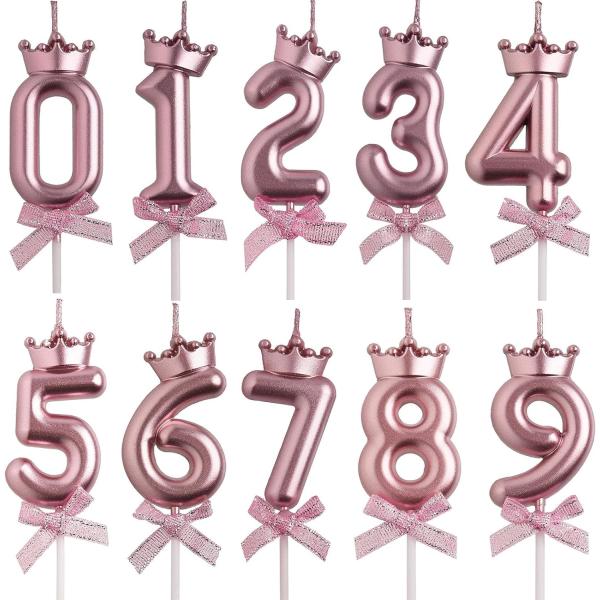 セリニア バースデーキャンドル ナンバーキャンドル 数字 0-9 10点セット 高級 ろうそく 誕生日 おしゃれ卒業パーティー