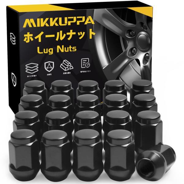 MIKKUPPA ホイールナット M12 x P1.25 テーパー座60° 長さ35 mm スチール製 19HEXニッサン・スバル・スズキの普通車と軽
