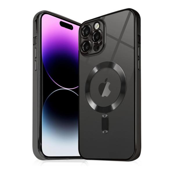 Eisuiyi iPhone 16Pro 用 クリアソフトケース magsafe対応 TPU メッキ加工 薄型 カメラレンズ保護 耐衝撃 アイフォン
