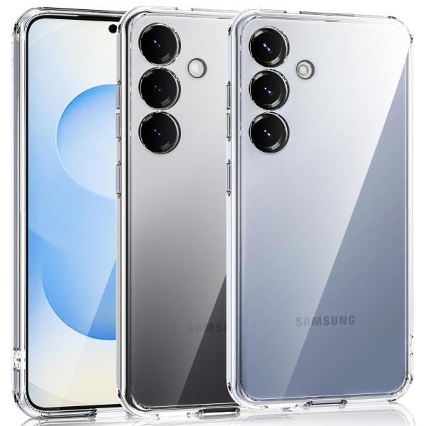 ORANGA Galaxy S25 ケース クリア 耐衝撃 TPU+PC 米軍MIL規格取得 黄ばみなし レンズ保護 ストラップホール付き ギャラクシ
