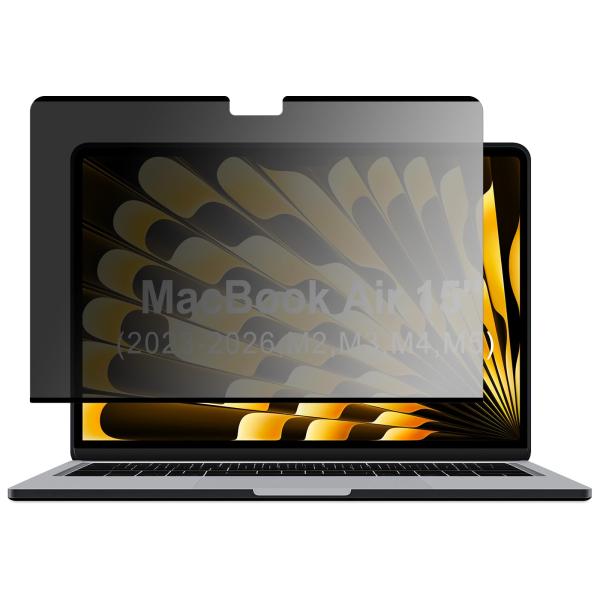 SeGinn MacBook Air 15 インチ (2023-2025, M2, M3, M4)用 覗き見防止フィルター マグネット式 ノートパソコ