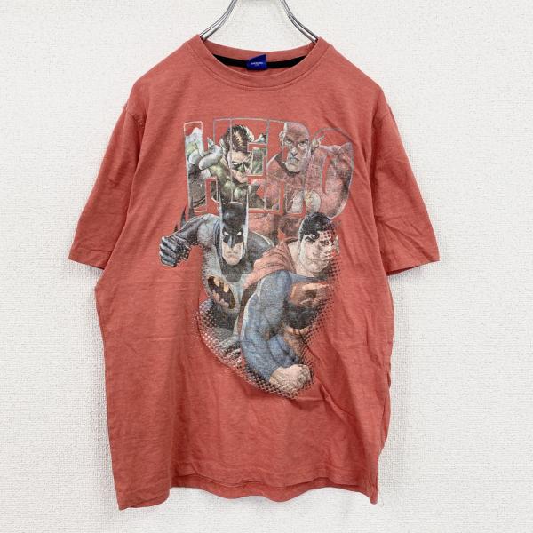 JUSTICE LEAGUE UNLIMITED ジャスティスリーグアンリミテッド 半袖プリントTシャツ 赤 レッド 古着