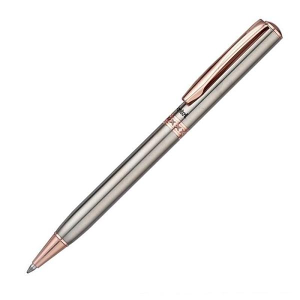 ぺんてる Ball Point Pen B810PG-A シルバー (ピンクゴールド) 台湾逆輸入