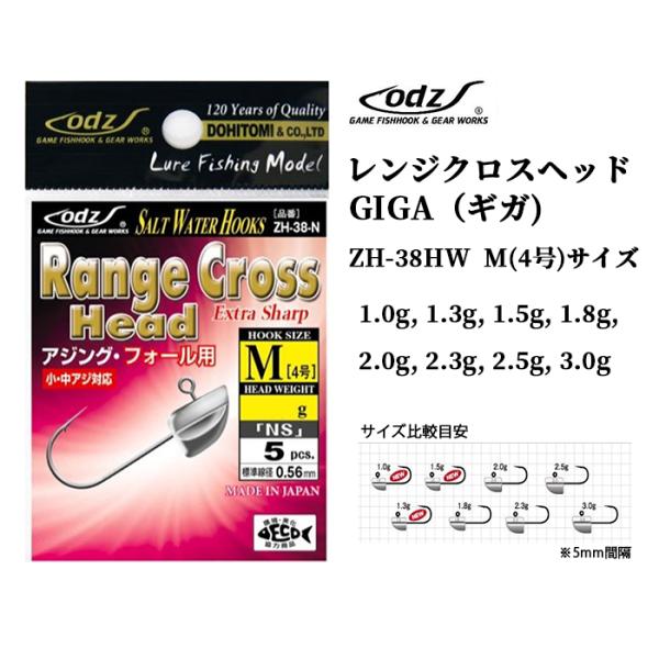 レンジクロスヘッドギガ　アジ　メバル レンジクロスヘッド GIGA（ギガ） | 株式会社土肥富｜釣り針（釣針）