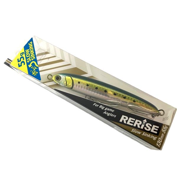 Maria マリアリライズ SS130 130mm 55g スローシンキング　です。青物ゲームでメタルジグには反応薄い、深場にいる低活性の青物を狙うメソッド『誘い上げ』堤防・地磯対応！リライズのスローシンキングモデル全長：130mm重量：5...