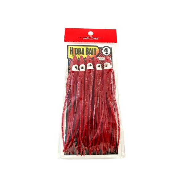 マルシン漁具ハイドラベイト（5本入）　4.0寸　です。１パックあたり5本入り。仕掛け作りからタコ、エギまで幅広く使えます。●カラーレッドオリジナル仕掛け作りにどうぞ！！＊こちらの商品、１個あたりの梱包サイズは　「３１」　です。