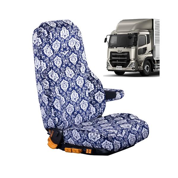 クオン　新型17クオン　パーフェクトクオン　ウインドウパネル　金華山　新格子　青 クオン/新型 17 パーフェクトクオン ウインドウパネル ウロコ柄