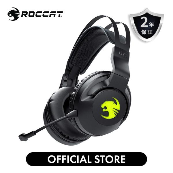 ROCCAT ロキャット Elo 7.1 Air ワイヤレスサラウンドサウンド RGB ゲーミングヘッドセット PC PS5 PS4 Switch 国内正規品 ROC-14-140-02 ブラック