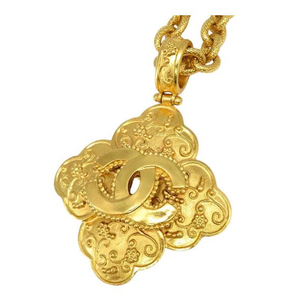 CHANEL シャネル ココマーク ヴィンテージ ロング ネックレス GP  