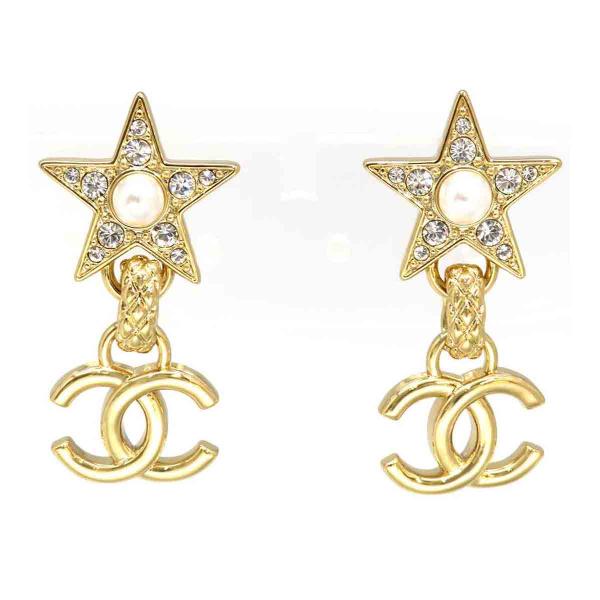 CHANEL シャネル ココマーク スター スウィング ピアス メタル  