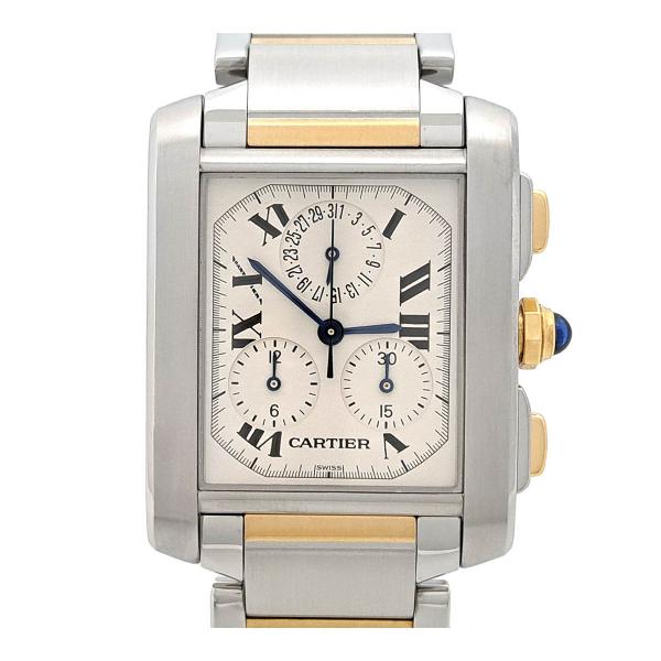 n*s様 【中古】カルティエ (CARTIER) タンクフランセーズ W5100 Cartier カルティエ タンク フランセーズ XL クロノグラフ